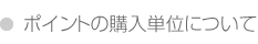 ポイントの購入単位について